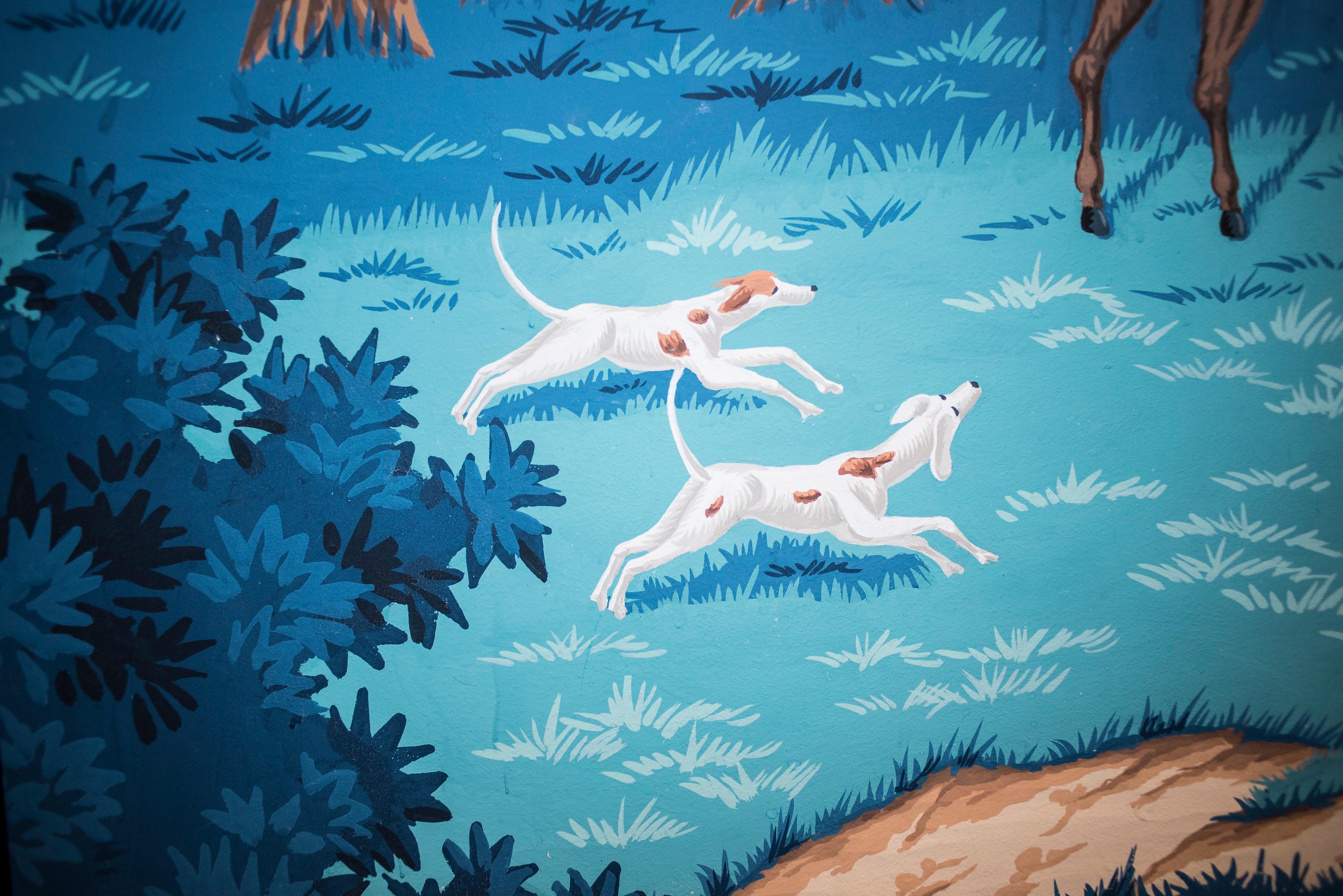 English De Gournay Painted Set of 6 Wallpaper from Duarte Pinto Coelho Collection
