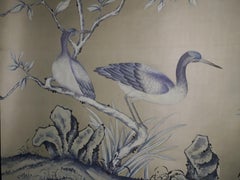 De Gournay Wallpaper Del 1976 "Earlham" Chinoiserie, Sequence of 5 Panels