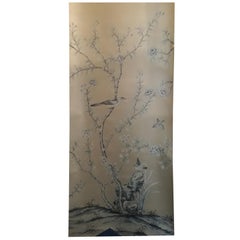 Vintage De Gournay Wallpaper Del 1976 "Earlham" Chinoiserie, Sequence of Panels Nr 20+21
