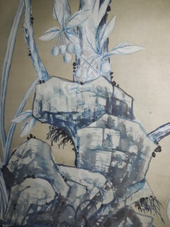 De Gournay Wallpaper Del 1976 "Earlham" Chinoiserie, Sequence of Panels nr20+21