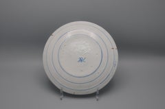 De Grieksche A', Pieter Kocx - Niederländischer Delft Teller mit Blumenkorb