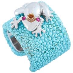 de Grisogono 18 Karat White Gold Stingray Frog Ring