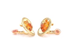 de Grisogono 18 Karat Yellow Gold Citrine and Yellow Diamond Swirl Earrings