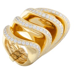 de Grisogono 18 Karat Yellow Gold Diamond Multi-Band Ring