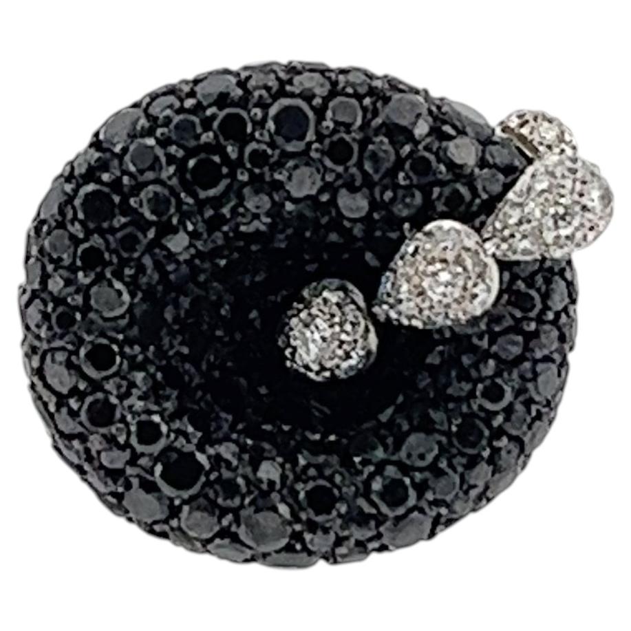 de GRISOGONO Ring aus 18 Karat Weißgold mit schwarzen und weißen Diamanten – Ref. B2603