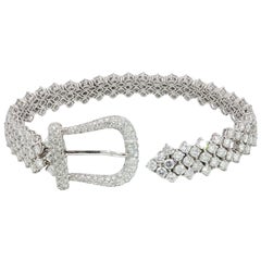 De Grisogono 18K Buckle Bracelet White Gold ~18.7ctw VS Diamonds