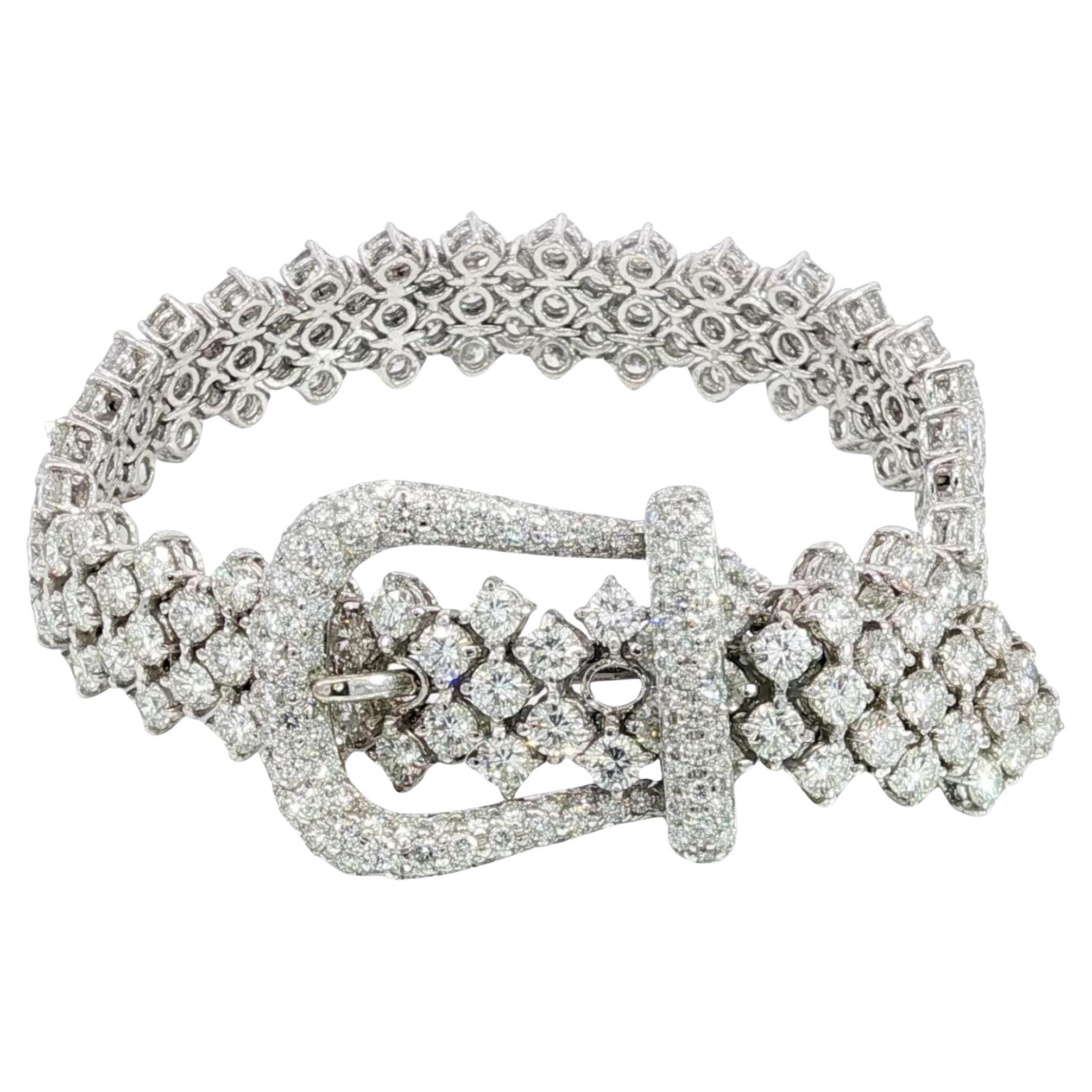 De Grisogono 18K Buckle Bracelet White Gold ~18.7ctw VS Diamonds en venta