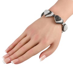 de GRISOGONO Pulsera de oro de 18 quilates con 21,70 ct de diamantes Corazones blancos negros DG08-112624