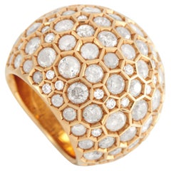 De Grisogono 18K Rose Gold 13.05 Ct Icy and White Diamond Ring