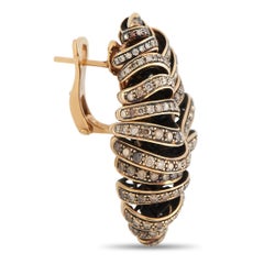 de Grisogono 18K Rose Gold 7.42ct Diamond Earrings