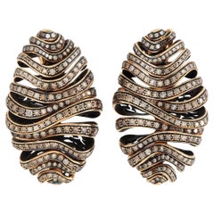 de Grisogono 18K Rose Gold 7.42 ct Diamond Earrings