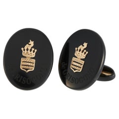 De Grisogono 18K Rose Gold Ceramic Cufflinks