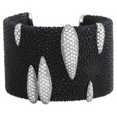 De Grisogono Bracelet manchette en or blanc 18 carats avec 3,27 carats de diamants