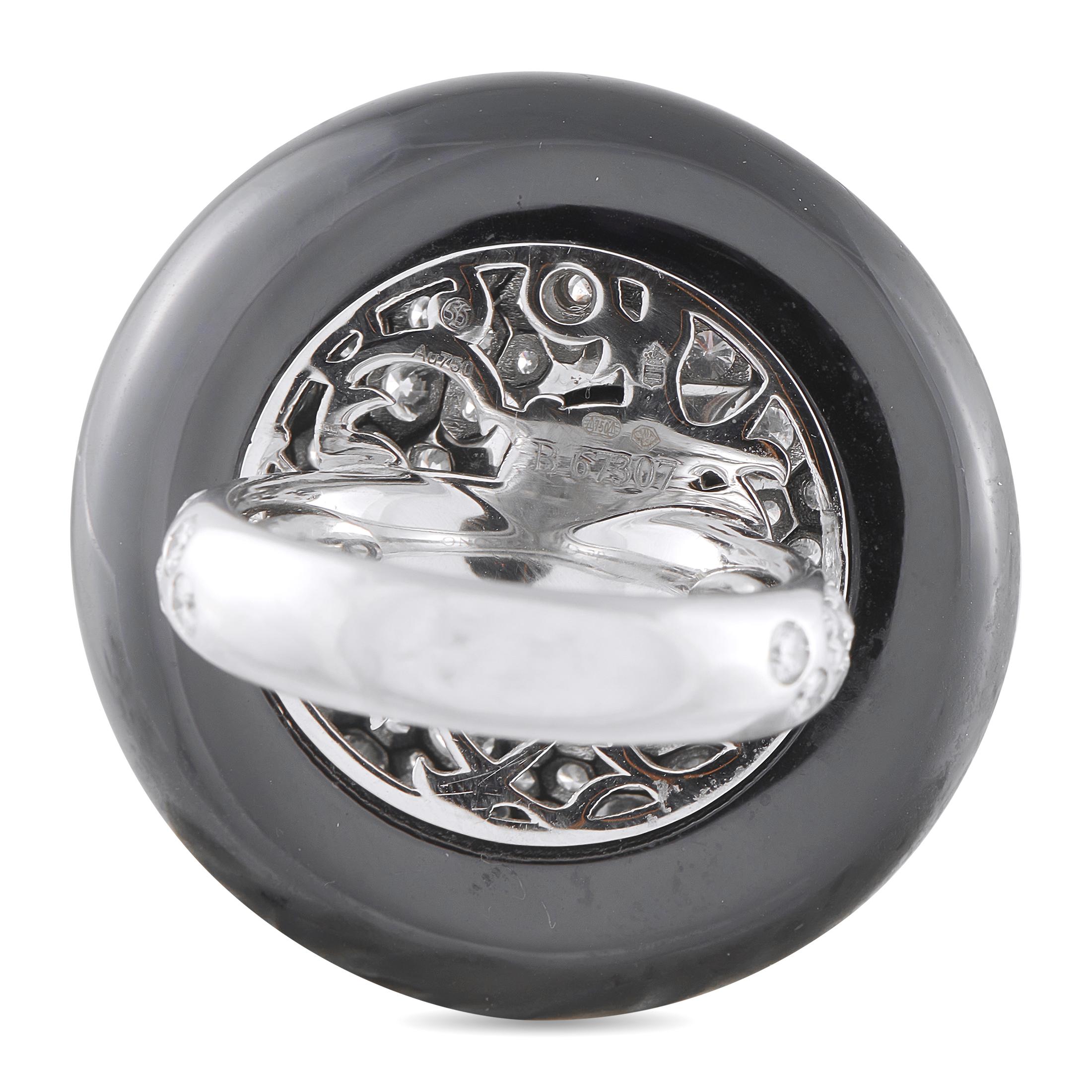 de Grisogono 18K White Gold 6.76ct Diamond Statement Ring en Excelente estado para la venta en Southampton, PA