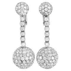 de Grisogono 18K White Gold 8.40 ct Diamond Earrings