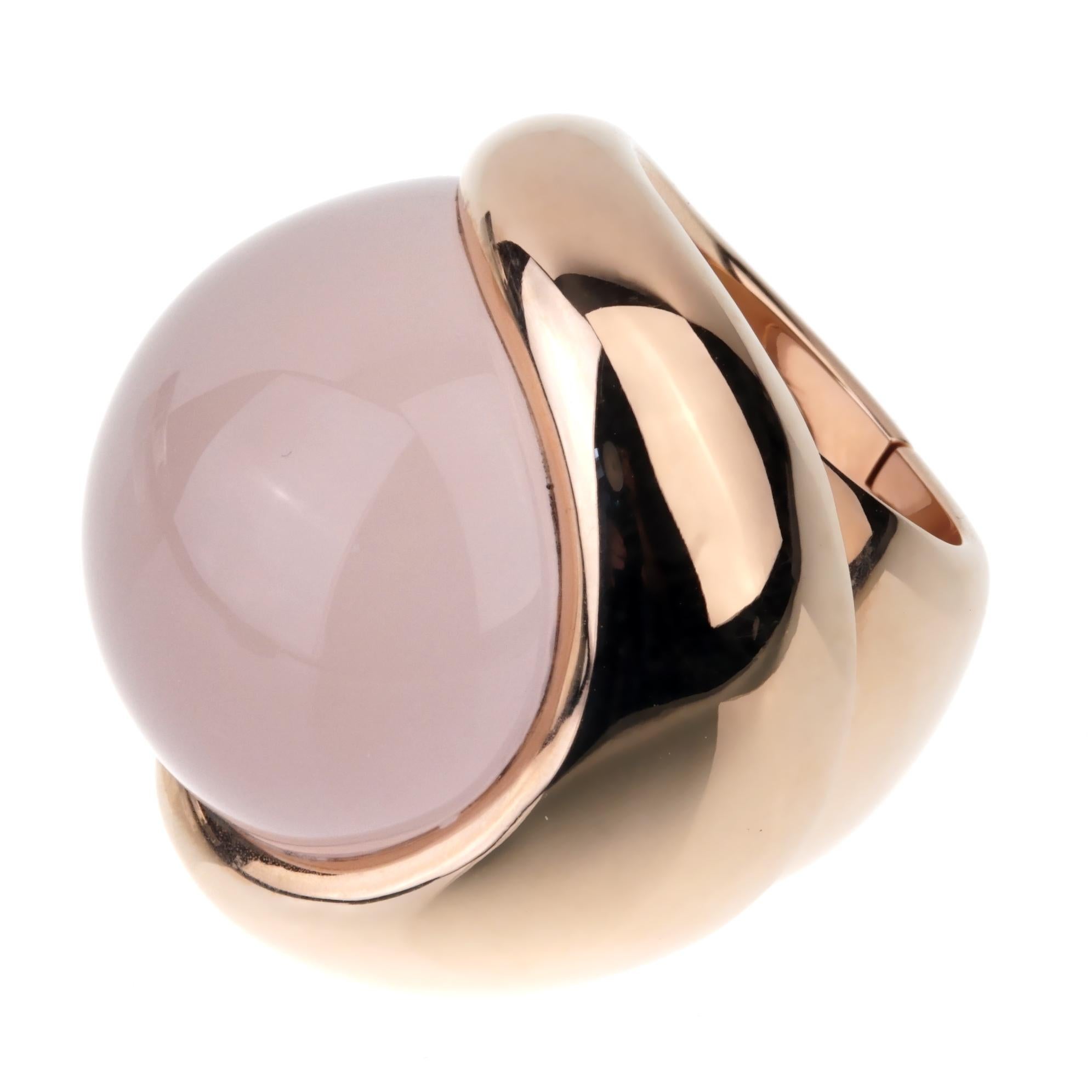 De Grisogono 79 Carat Pink Quartz Rose Gold Ring In New Condition In Feasterville, PA