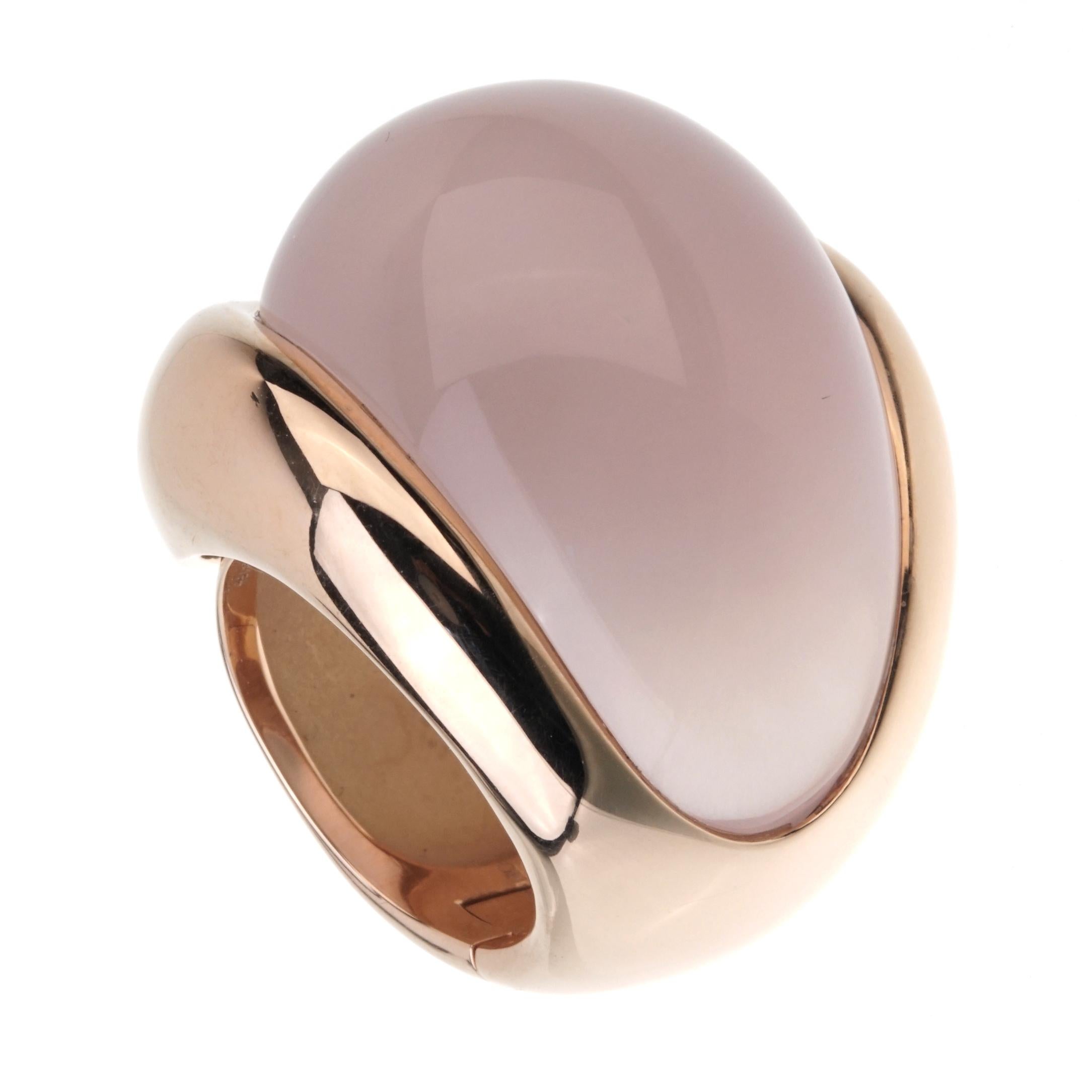 Women's De Grisogono 79 Carat Pink Quartz Rose Gold Ring