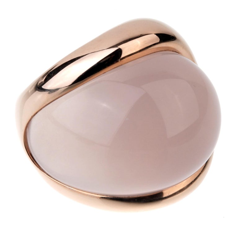 De Grisogono 79 Carat Pink Quartz Rose Gold Ring At 1stdibs