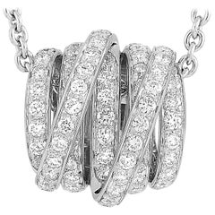 de Grisogono Allegra 18 Karat White Gold 1.10 Carat Diamond Necklace