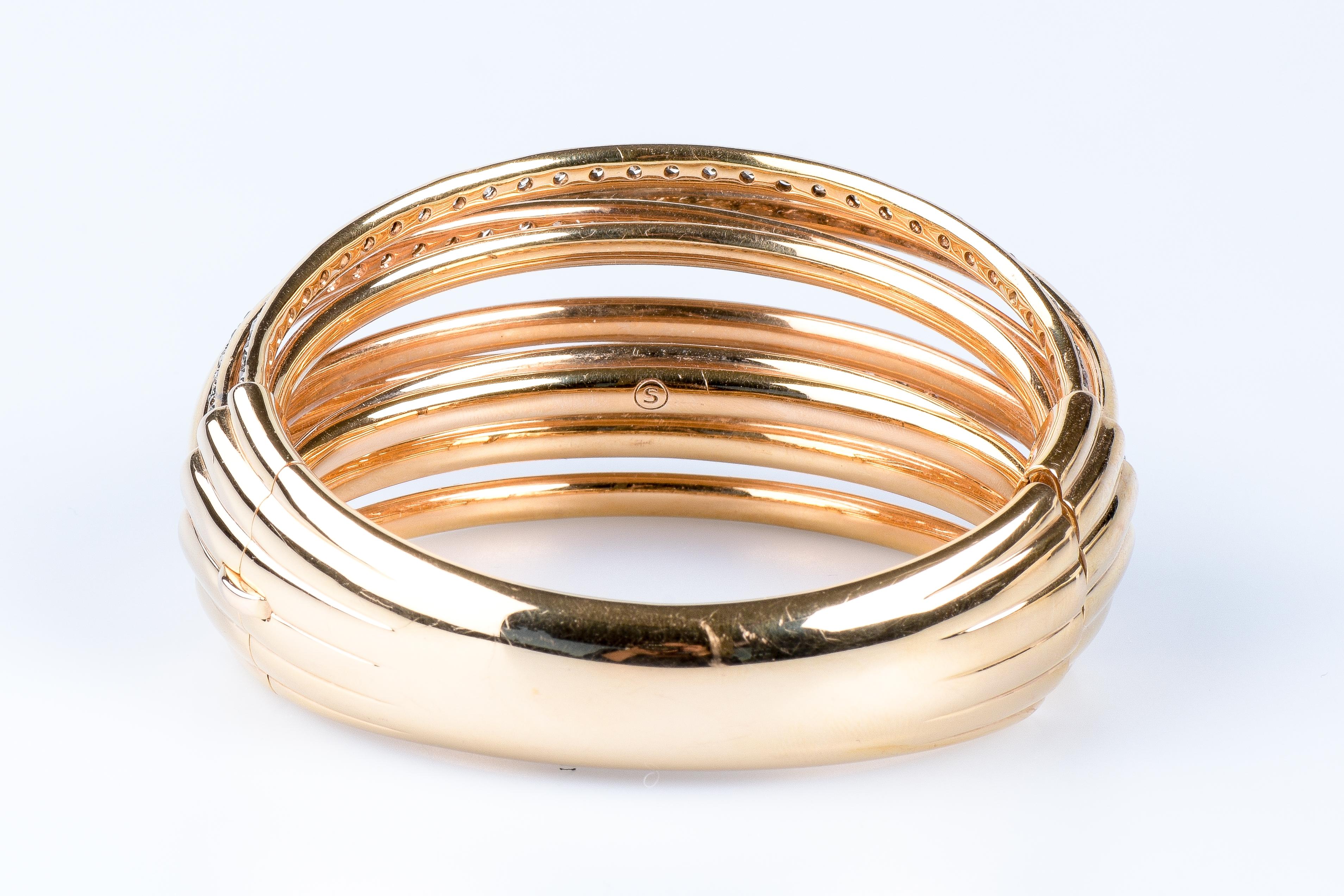 De Grisogono Allegra Collection in 18 carat rose gold Bracelet  For Sale 2