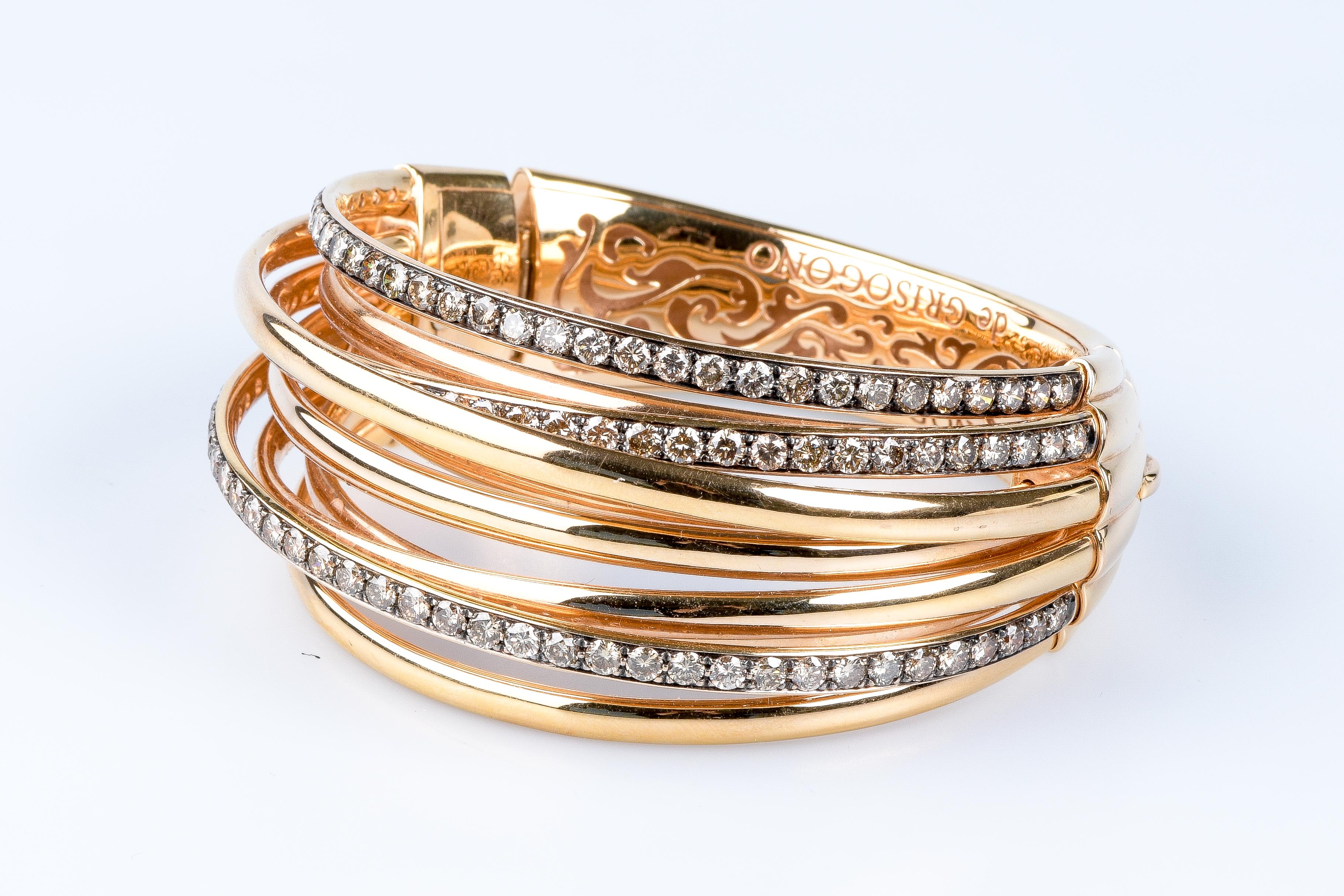 De Grisogono Bracelet de la collection Allegra en or rose 18 carats  en vente 8