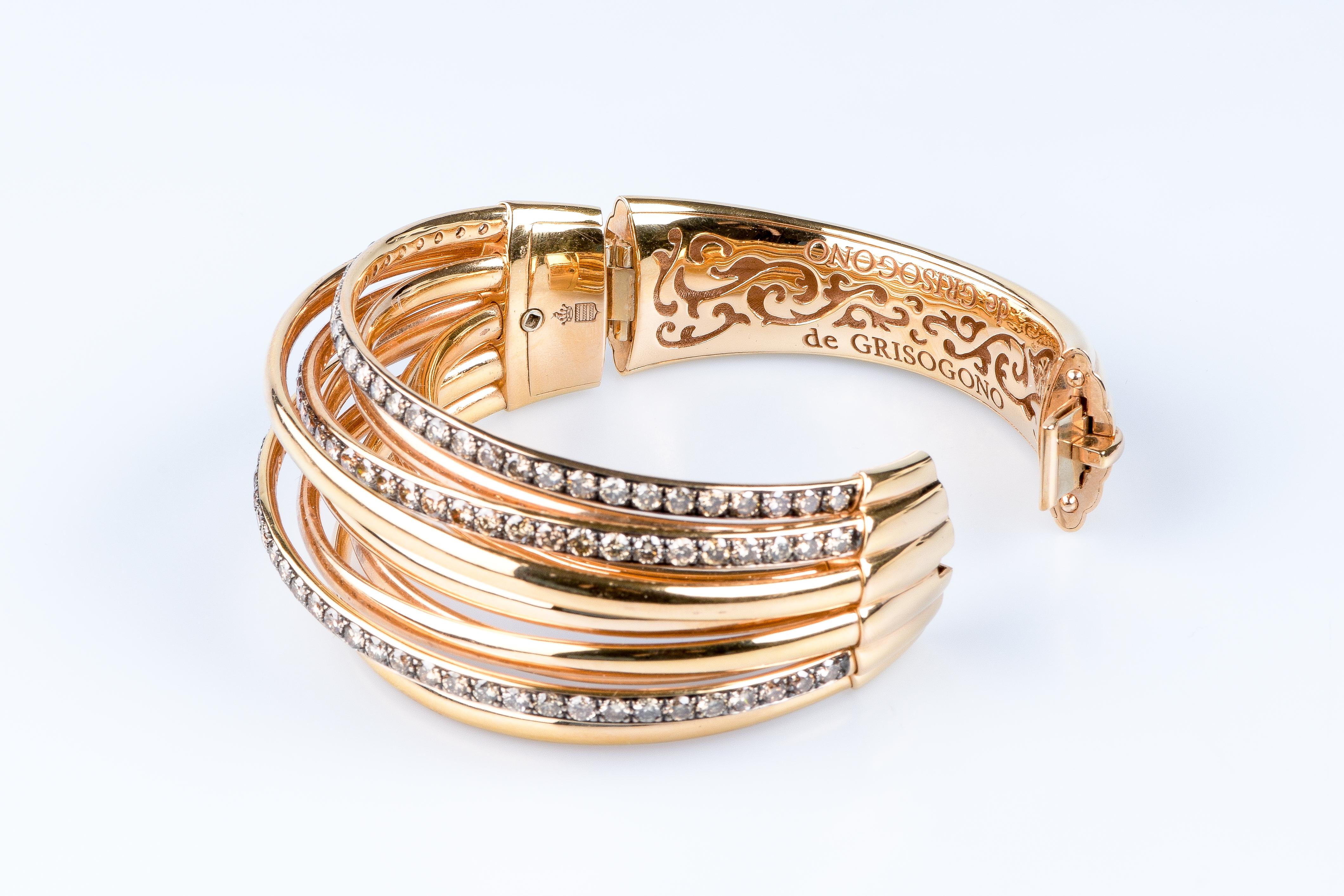 De Grisogono Bracelet de la collection Allegra en or rose 18 carats  en vente 12