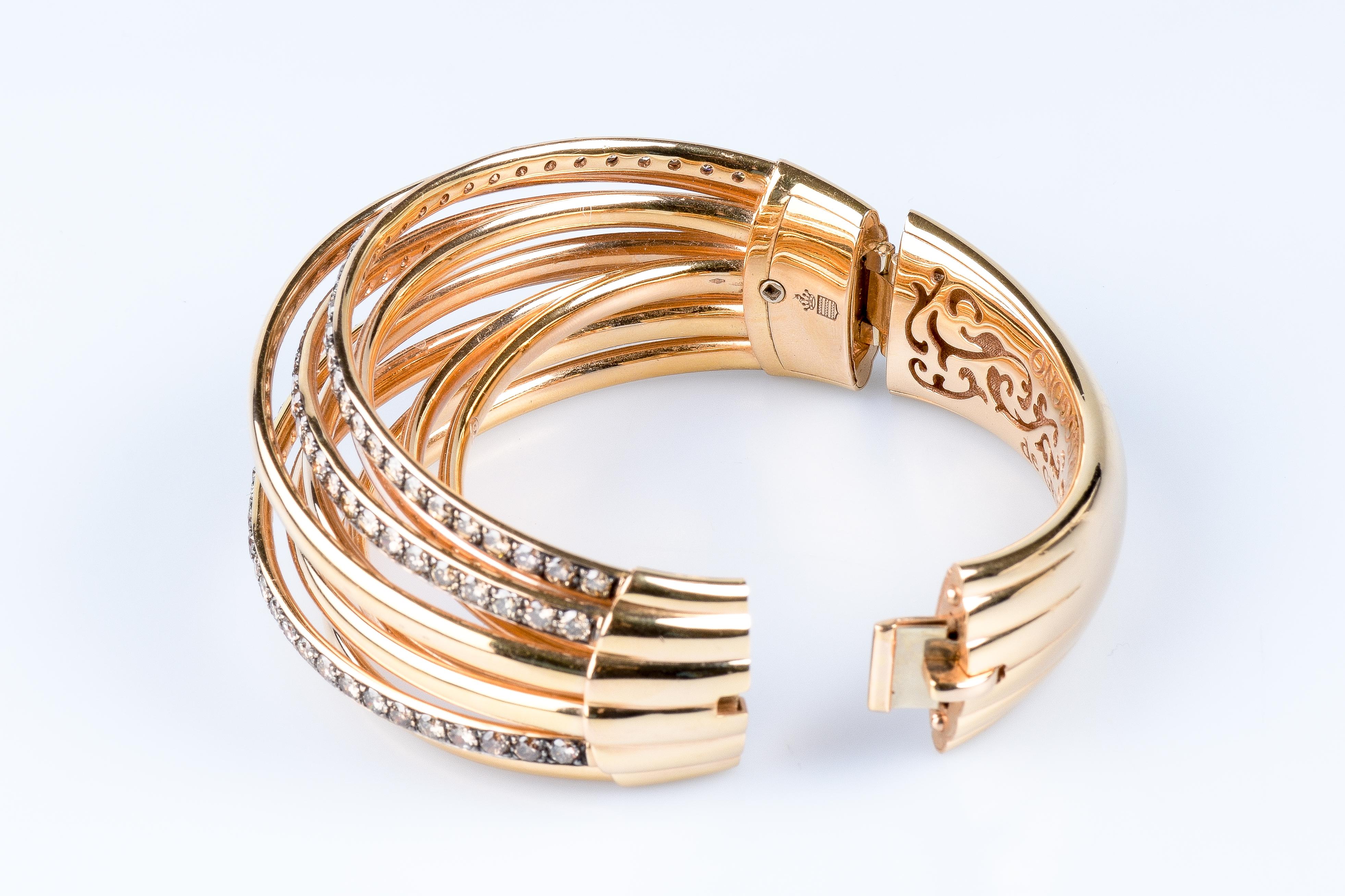 De Grisogono Allegra Collection in 18 carat rose gold Bracelet  For Sale 10
