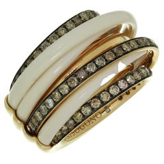 Retro de Grisogono Allegra Diamond Ceramic Rose Gold Ring Box Tag