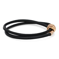 De Grisogono Allegra Diamond Leather Wrap Bracelet 18K Rose Gold