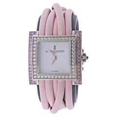 De Grisogono Allegra Diamond Pink Sapphire Gold Watch 4048 13