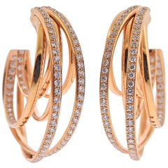 De Grisogono Allegra Diamond Rose Gold Earrings 