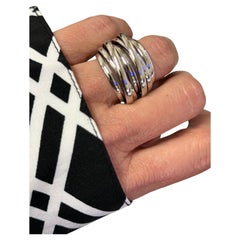 De Grisogono Allegra Ring 18k White Gold Size 6.5 26.00 Grams