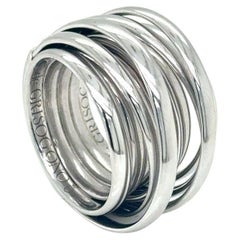 De Grisogono Allegra Ring 18k White Gold Size 6.5 26.00 Grams