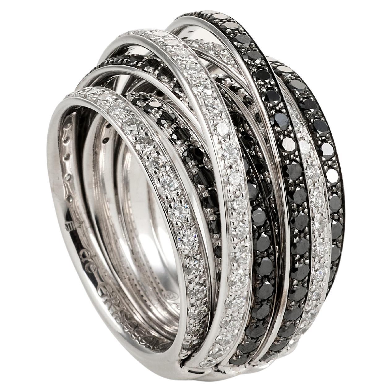 DE GRISOGONO Allegra ring in white gold and diamonds