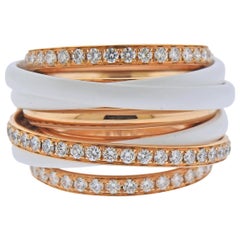 De Grisogono Allegra Rose Gold Ceramic Diamond Ring