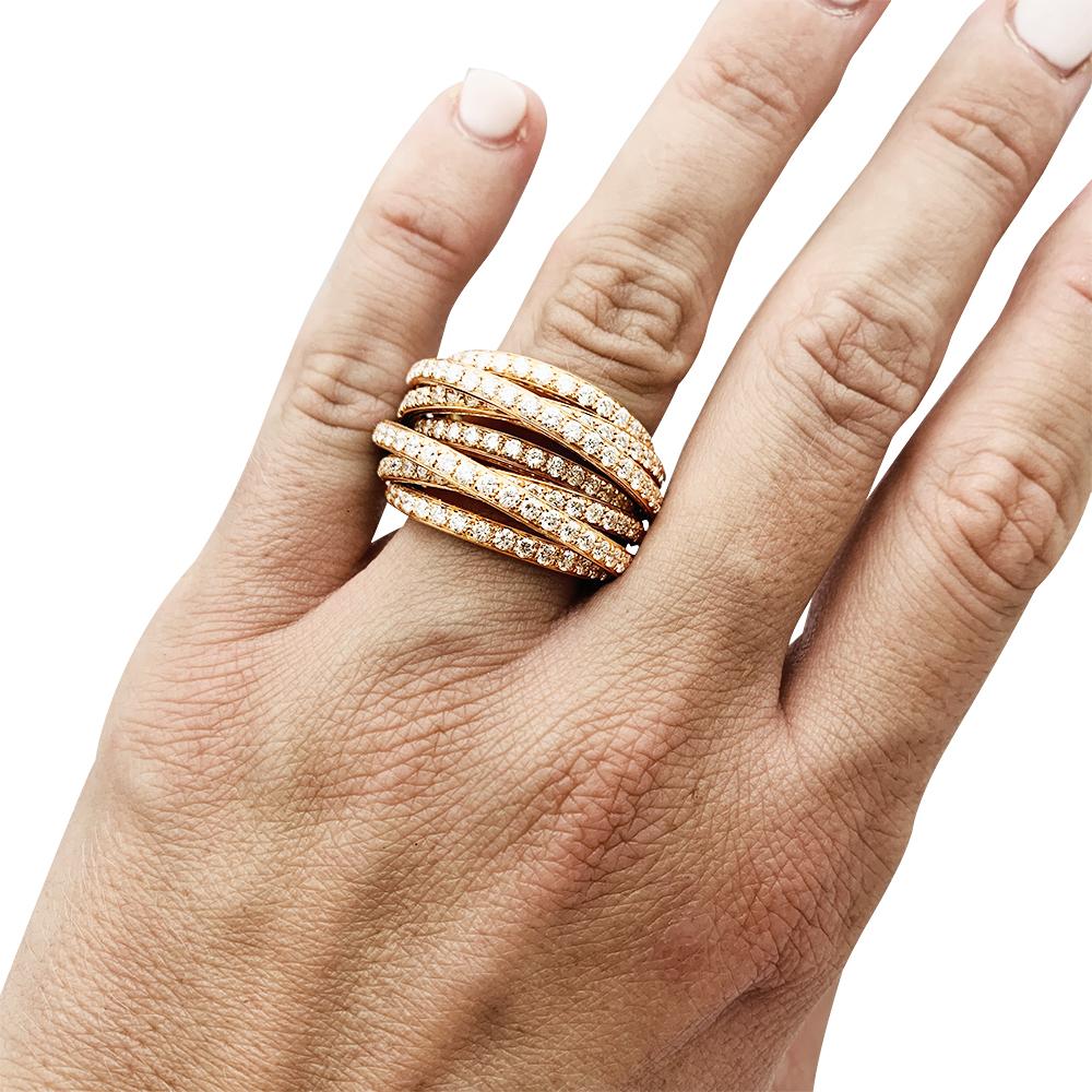De Grisogono, bague Allegra en or rose, diamants 5
