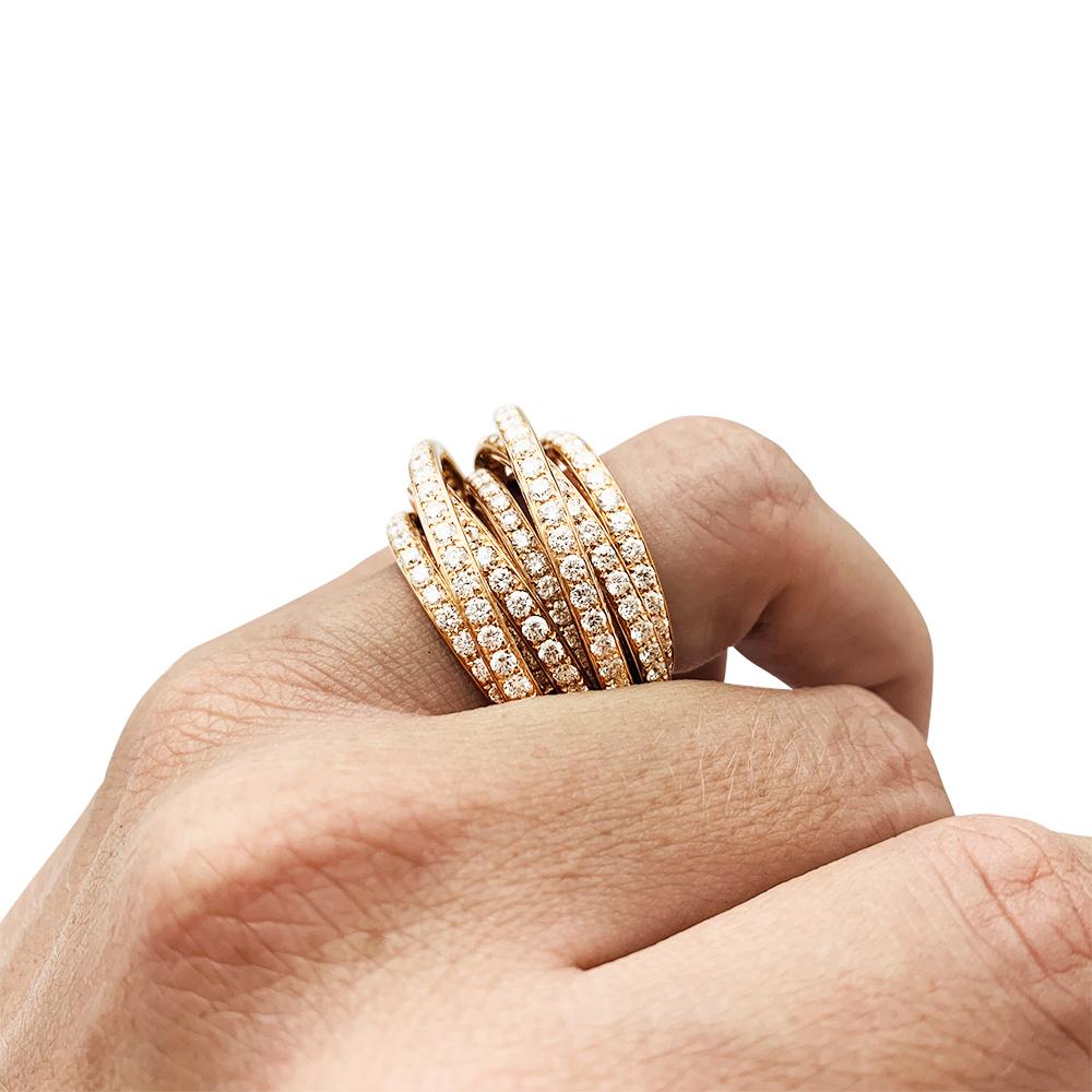 De Grisogono, bague Allegra en or rose, diamants 6
