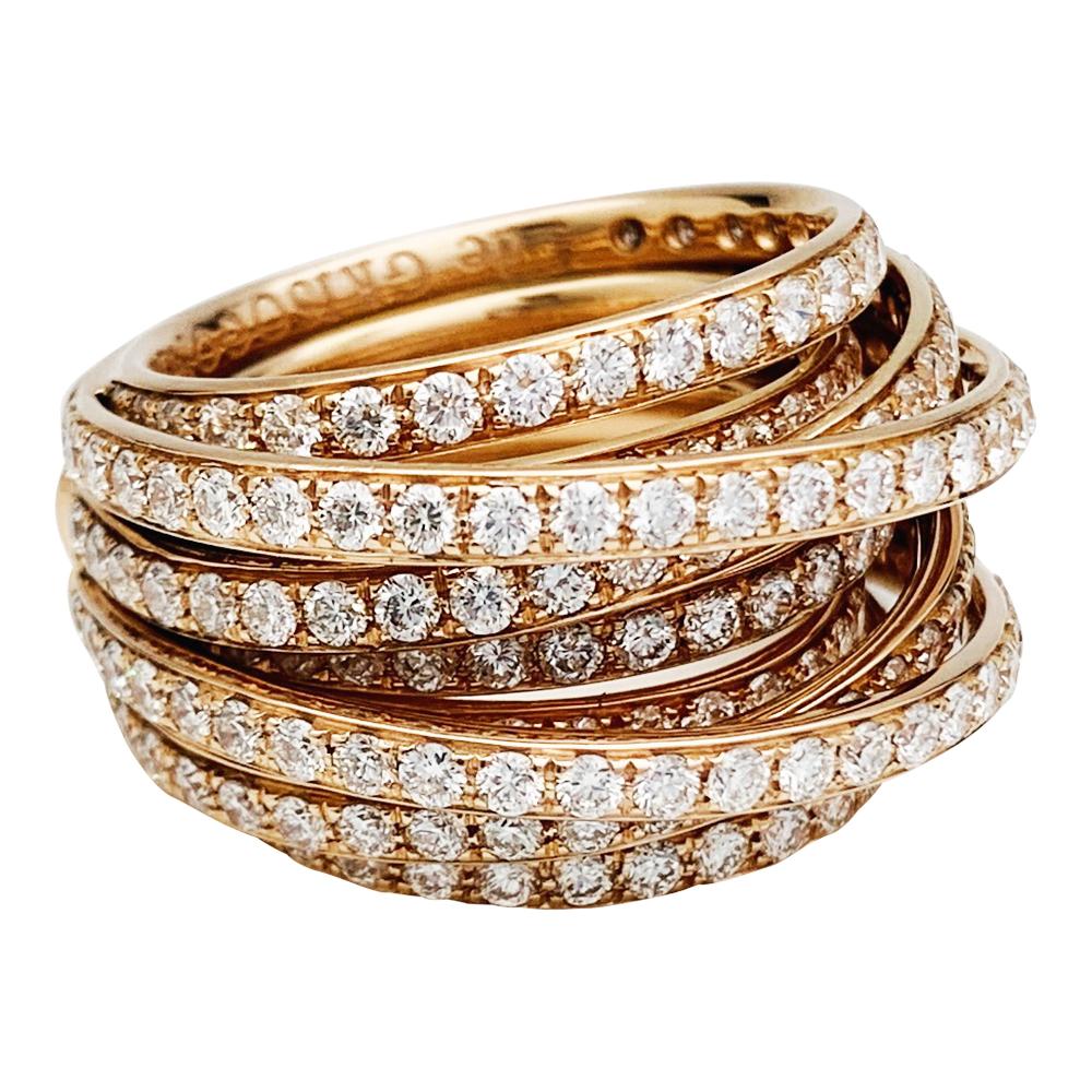 De Grisogono, bague Allegra en or rose, diamants 1