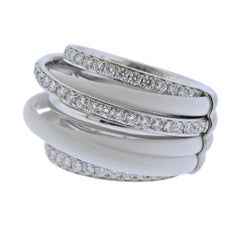 De Grisogono Allegra White Gold Ceramic Diamond Ring