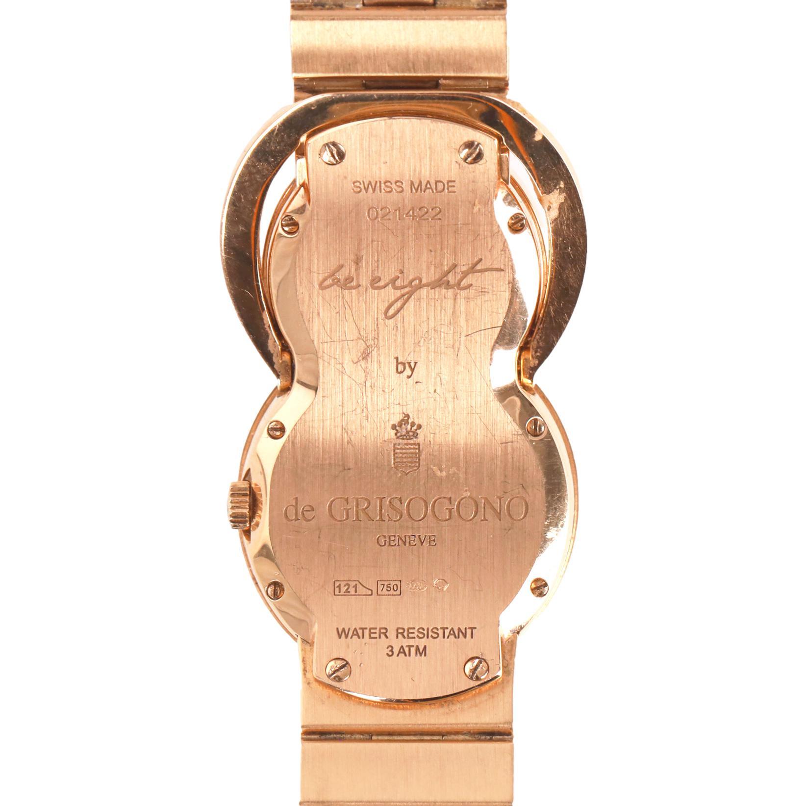 De Grisogono 'Be Eight' Uhr aus 18 Karat Roségold und Diamanten Damen im Angebot
