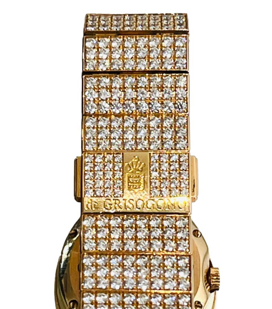 De Grisogono 'Be Eight' 18k Rose Gold & Diamond Watch For Sale 1