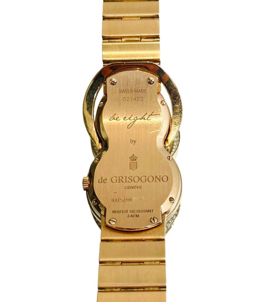 De Grisogono 'Be Eight' 18k Rose Gold & Diamond Watch For Sale 2