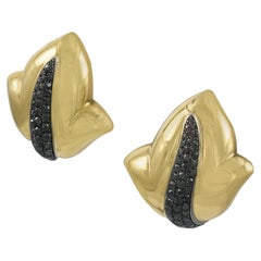 de Grisogono Goldohrringe mit schwarzen Diamanten