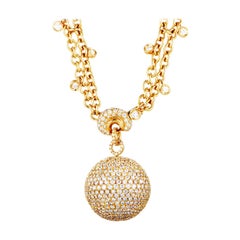 de Grisogono Boule Diamant-Halskette aus Gelbgold