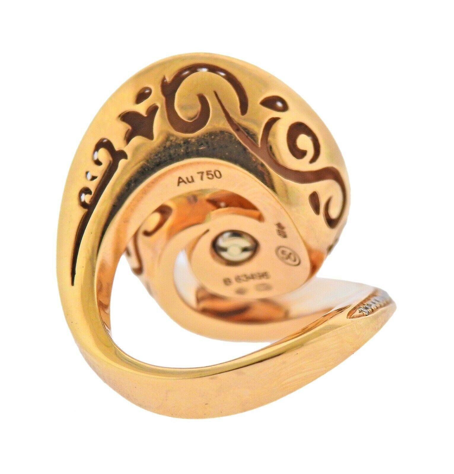 Anillo de oro con diamantes de 2,37 quilates De Grisogono Chiocciolina en Nuevo estado para la venta en Lambertville, NJ