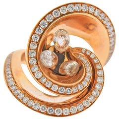 De Grisogono Chiocciolina 2.37 Carat Diamond Gold Ring