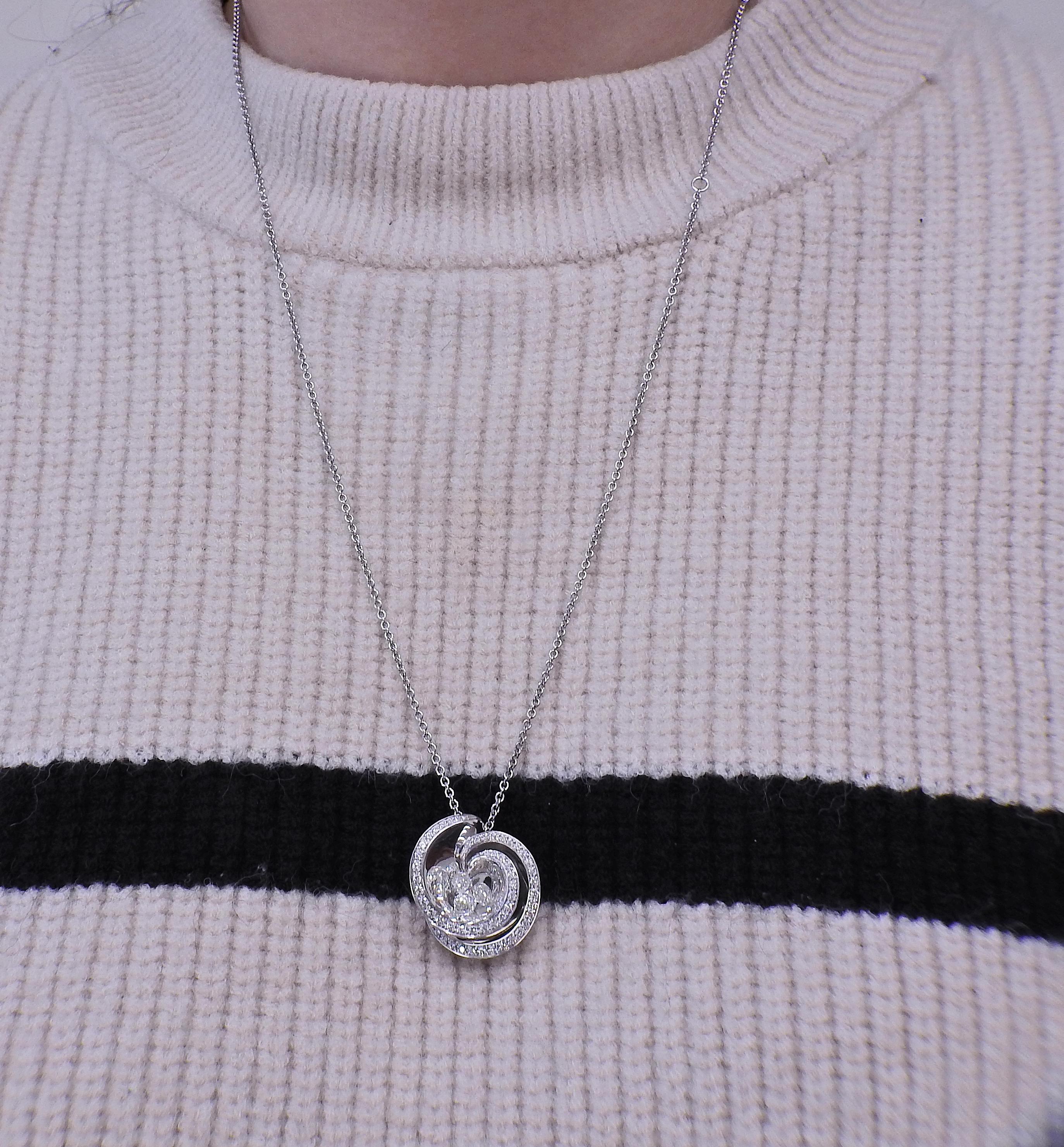 De Grisogono Collier mit Anhänger aus 18 Karat Gold, besetzt mit 2,90 ct FG/VVS Diamanten. Wird mit COA geliefert. Neu/Ladenprobe, mit Etikett. Die Halskette ist in der Länge von 18