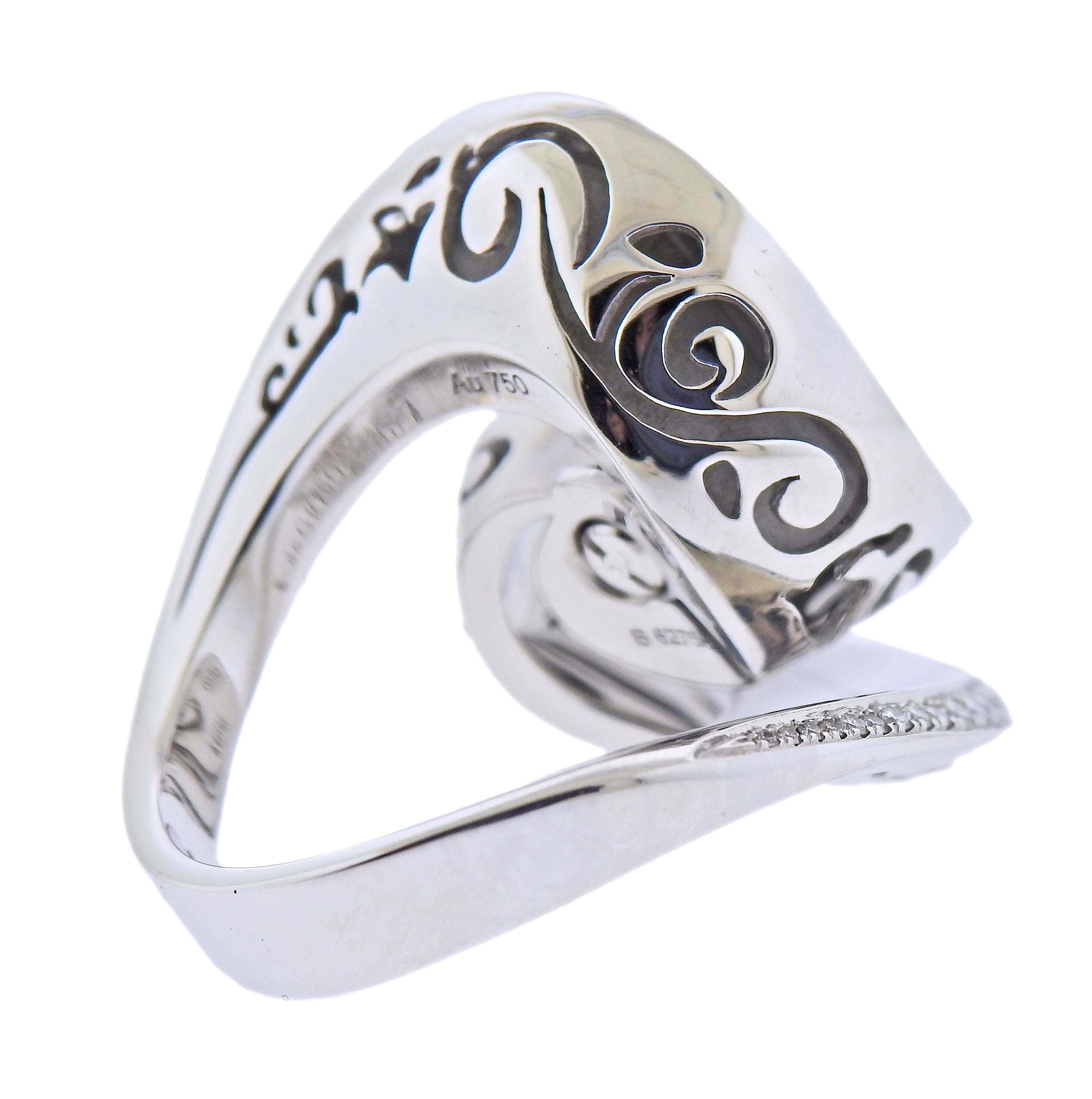 de Grisogono Chiocciolina Diamantring aus Weißgold (Briolette) im Angebot