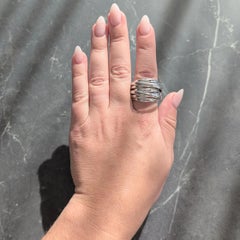 De Grisogono Contemporary 18 Karat White Gold Domed Allegra Band Ring