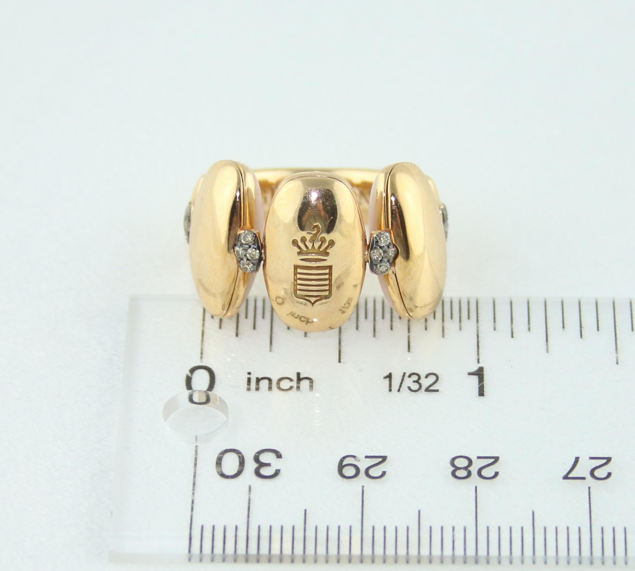 Goldring mit Koralle und Diamant von de Grisogono 4